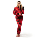 Women Christmas Plaid Flapjack Drop-Seat Pajamas Outfit