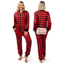 Women Christmas Plaid Flapjack Drop-Seat Pajamas Outfit
