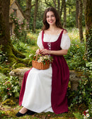 Women Medieval Renaissance Peasant Maxi Dress for Halloween