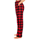Red and Black Plaid Pajama Pants, Polar Fleece Christmas Pajama Pants