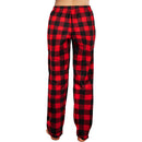 Red and Black Plaid Pajama Pants, Polar Fleece Christmas Pajama Pants