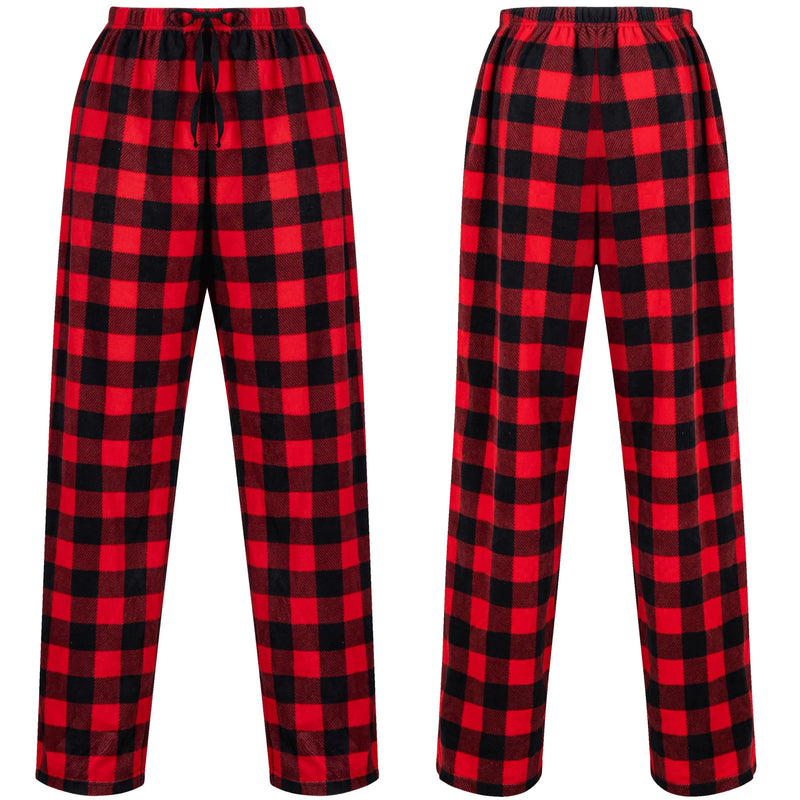 Red and Black Plaid Pajama Pants Polar Fleece Christmas Pajama Pants