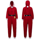 Women Santa Hooded One-piece Pajamas Outfit
