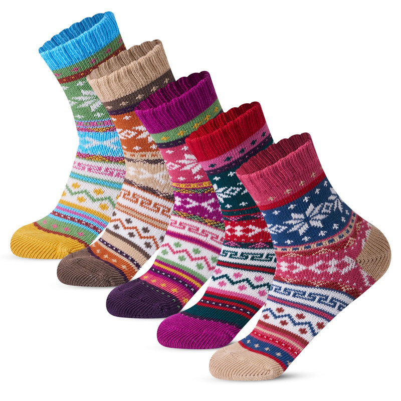 Women Winter Socks, Warm Thick Soft Wool Crew Socks