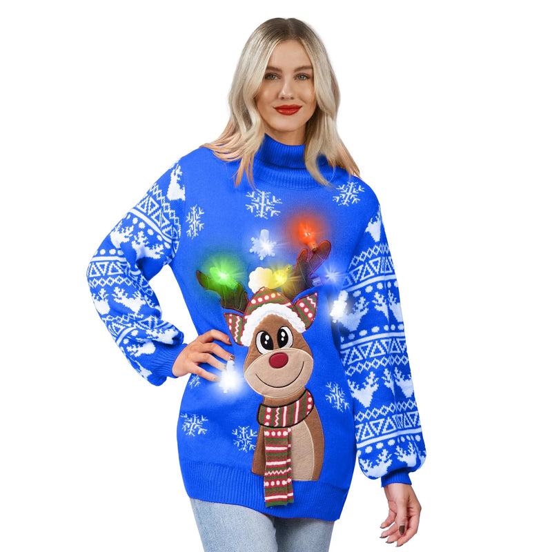 Light up reindeer sweater discount