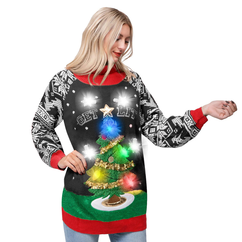 Led sales xmas sweater