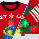 Womens LED Light Up Get Lit Christmas Tree Ugly Christmas Sweater