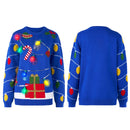 Womens LED Light Up String Light Ugly Christmas Sweater