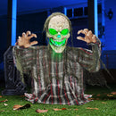 Animated Zombie Groundbreaker with Green Light & Movable Arms