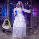 JOYIN 67" Animatronic Bride - 180° Twisting Head Jump Scare Halloween Prop