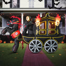Joiedomi 10 FT Hellfire Carriage Inflatable with LEDs - Halloween Yard Decor