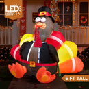 JOYIN 6 FT Thanksgiving Inflatable Turkey - LED Light Up Outdoor Decor