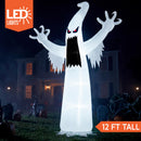 Joiedomi 12 FT Inflatable Ghost with LEDs - Giant Halloween Yard Decor