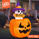 Joiedomi 5 FT Animated Pumpkin Ghost Inflatable - LED Outdoor Decor