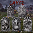 JOYIN 26" 5 PCS Extra Large Flat Tombstones - Halloween Yard Decor