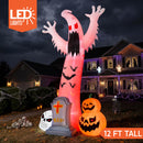 Halloween Inflatable Ghost Skeleton 12ft with LED | Outdoor Yard