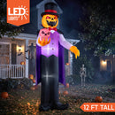 Halloween Inflatable Pumpkin Ghost Vampire 12ft with LED Eyes – Yard