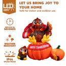 JOYIN Turkey on Pumpkin - A Thanksgiving Duo That Glows