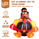 JOYIN 6 FT Thanksgiving Inflatable Turkey - LED Light Up Outdoor Decor