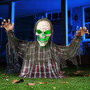 Animated Zombie Groundbreaker with Green Light & Movable Arms