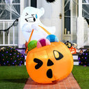 Halloween Inflatable Ghost 5ft with LED Lights – Outdoor Yard Decor