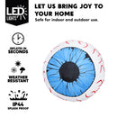 Joiedomi 3 FT Inflatable Light Up Eyeball with LEDs - Blue Halloween Decor