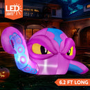 Joiedomi 4 FT Inflatable Purple Octopus Window Decor - LED Halloween Prop
