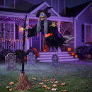 JOYIN Sound Activated Flying Witch - Life-Size Halloween Outdoor Decor