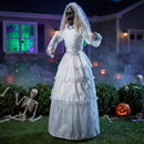 JOYIN 67" Animatronic Bride - 180° Twisting Head Jump Scare Halloween Prop