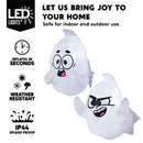 JOYIN 2 Pack 2.6 FT Inflatable Window Ghost - LED Halloween Decor