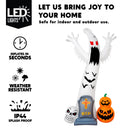 Halloween Inflatable Ghost Skeleton 12ft with LED | Outdoor Yard