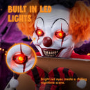 JOYIN 67" Animatronic Clown with Pop-Up Box - Motion Activated Halloween Prop
