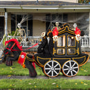 Joiedomi 10 FT Hellfire Carriage Inflatable with LEDs - Halloween Yard Decor