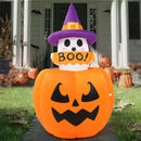Joiedomi 5 FT Animated Pumpkin Ghost Inflatable - LED Outdoor Decor