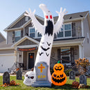 Halloween Inflatable Ghost Skeleton 12ft with LED | Outdoor Yard
