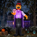 Halloween Inflatable Pumpkin Ghost Vampire 12ft with LED Eyes – Yard