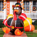 JOYIN 6 FT Thanksgiving Inflatable Turkey - LED Light Up Outdoor Decor