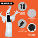 Joiedomi 12 FT Inflatable Ghost with LEDs - Giant Halloween Yard Decor