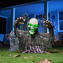 Animated Zombie Groundbreaker with Green Light & Movable Arms