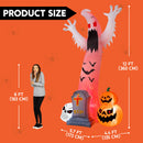 Halloween Inflatable Ghost Skeleton 12ft with LED | Outdoor Yard