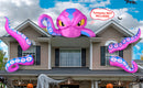 Joiedomi 4 FT Inflatable Purple Octopus Window Decor - LED Halloween Prop