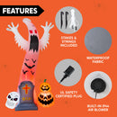 Halloween Inflatable Ghost Skeleton 12ft with LED | Outdoor Yard