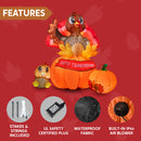 JOYIN Turkey on Pumpkin - A Thanksgiving Duo That Glows