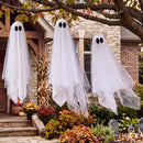JOYIN 3 PCS Light Up Hanging Ghosts - Warm White LED Halloween Decor
