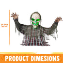 Animated Zombie Groundbreaker with Green Light & Movable Arms
