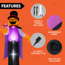 Halloween Inflatable Pumpkin Ghost Vampire 12ft with LED Eyes – Yard