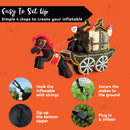 Joiedomi 10 FT Hellfire Carriage Inflatable with LEDs - Halloween Yard Decor