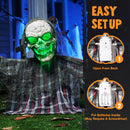 Animated Zombie Groundbreaker with Green Light & Movable Arms