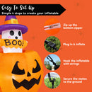Joiedomi 5 FT Animated Pumpkin Ghost Inflatable - LED Outdoor Decor