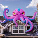 JOYIN 10 FT Inflatable Rooftop Octopus - LED Light Up Halloween Decor